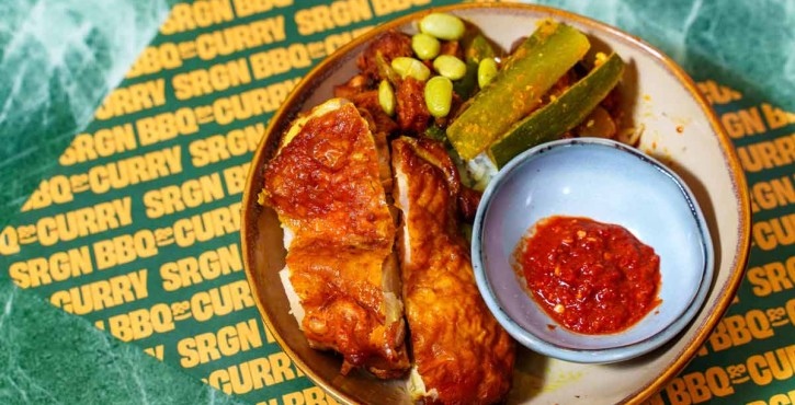 Serangoon BBQ & Curry signature Nasi Padang.