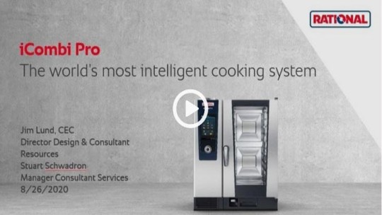 Presentation image from Rational about the iCombi Pro as the world's most intelligent cooking system.