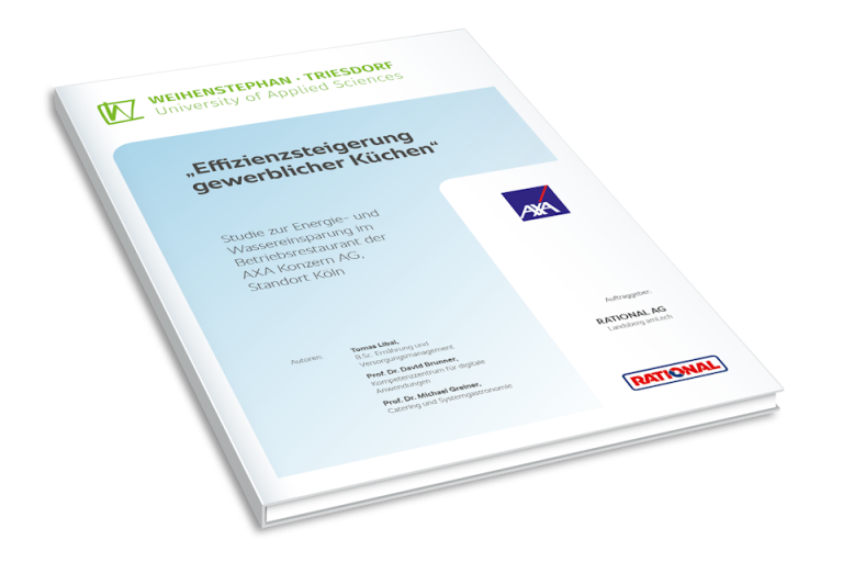 Studienheft zur Effizienzsteigerung gewerblicher Küchen von RATIONAL und Hochschule Weihenstephan-Triesdorf.