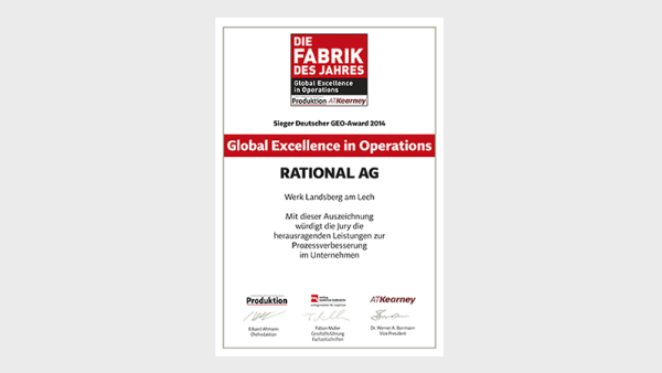 Global Excellence in Operations (GEO) Award 全球卓越运营奖