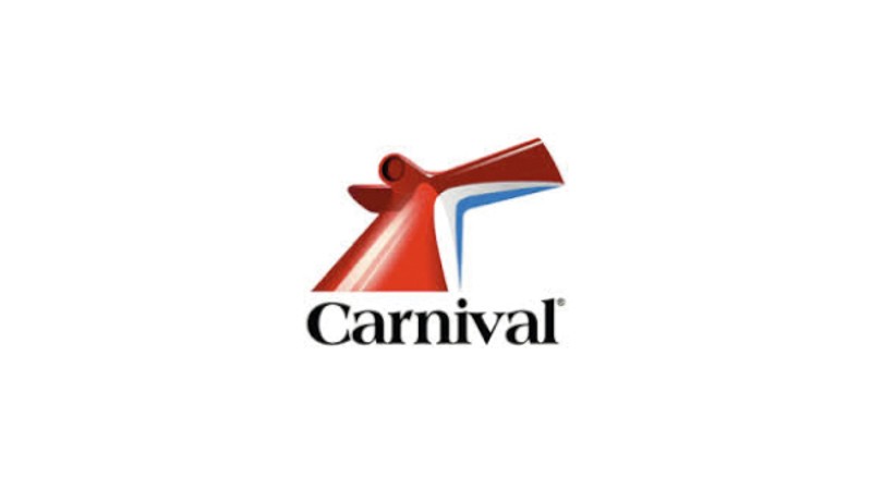Logo of Carnival Cruises featuring a stylized red funnel with a blue accent and the word "Carnival" in bold below.