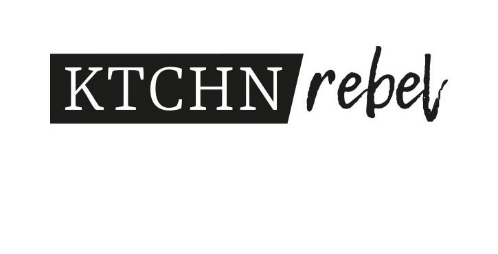 KTCHN Rebel logo in black text on white background.