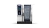 Front view of closed RATIONAL iCombi Pro combi-steamer with touchscreen control panel.