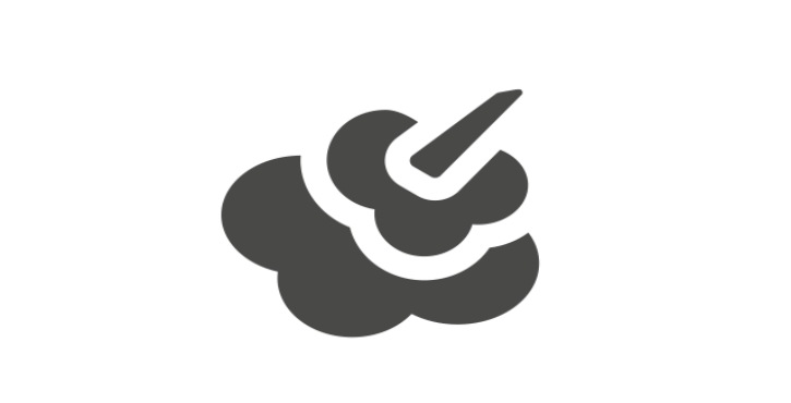 Symbol of a cloud with a spray, representing steam or humidity.