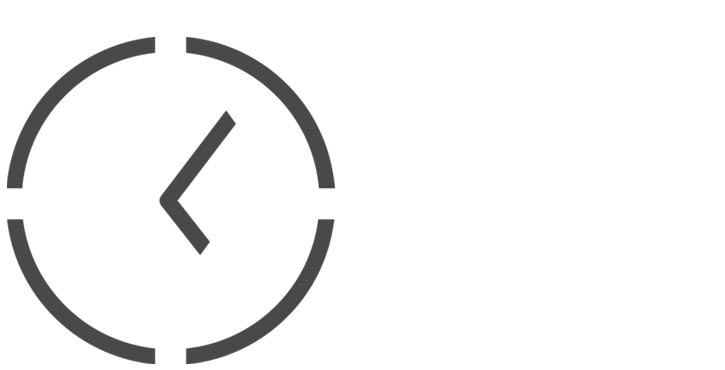 A simple icon representing a clock with an arrow indicating time, symbolizing efficiency or time management.