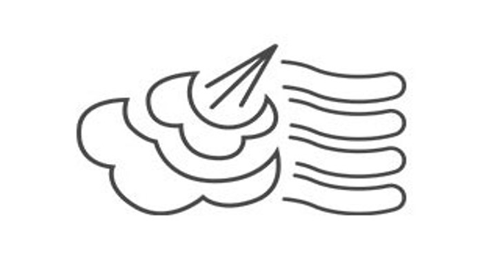 云状蒸汽与气流线条组成的图标，象征蒸汽与热风组合功能。