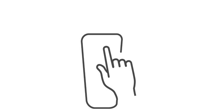 手指触碰屏幕的图标，象征设备的触控操作功能。