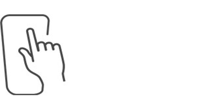 手指触碰屏幕的图标，象征设备的触控操作功能。